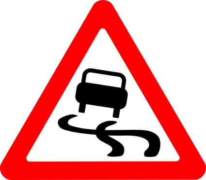 Slippery Road Sign Clip Art Free Vector In Open Office Drawing Svg