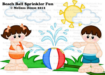 Sprinkler Fun Clip Art Beach Ball Sprinkler Fun