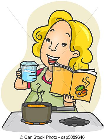 Stock Illustration Of Measuring Ingredients   Illustration Of A Woman