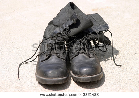 Stock Photo  Boots On The Ground Army Boots 3221483 Jpg