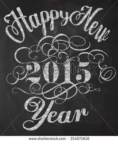 Stock Vector Happy New Year Chalkboard Poster Blackboard With New Year