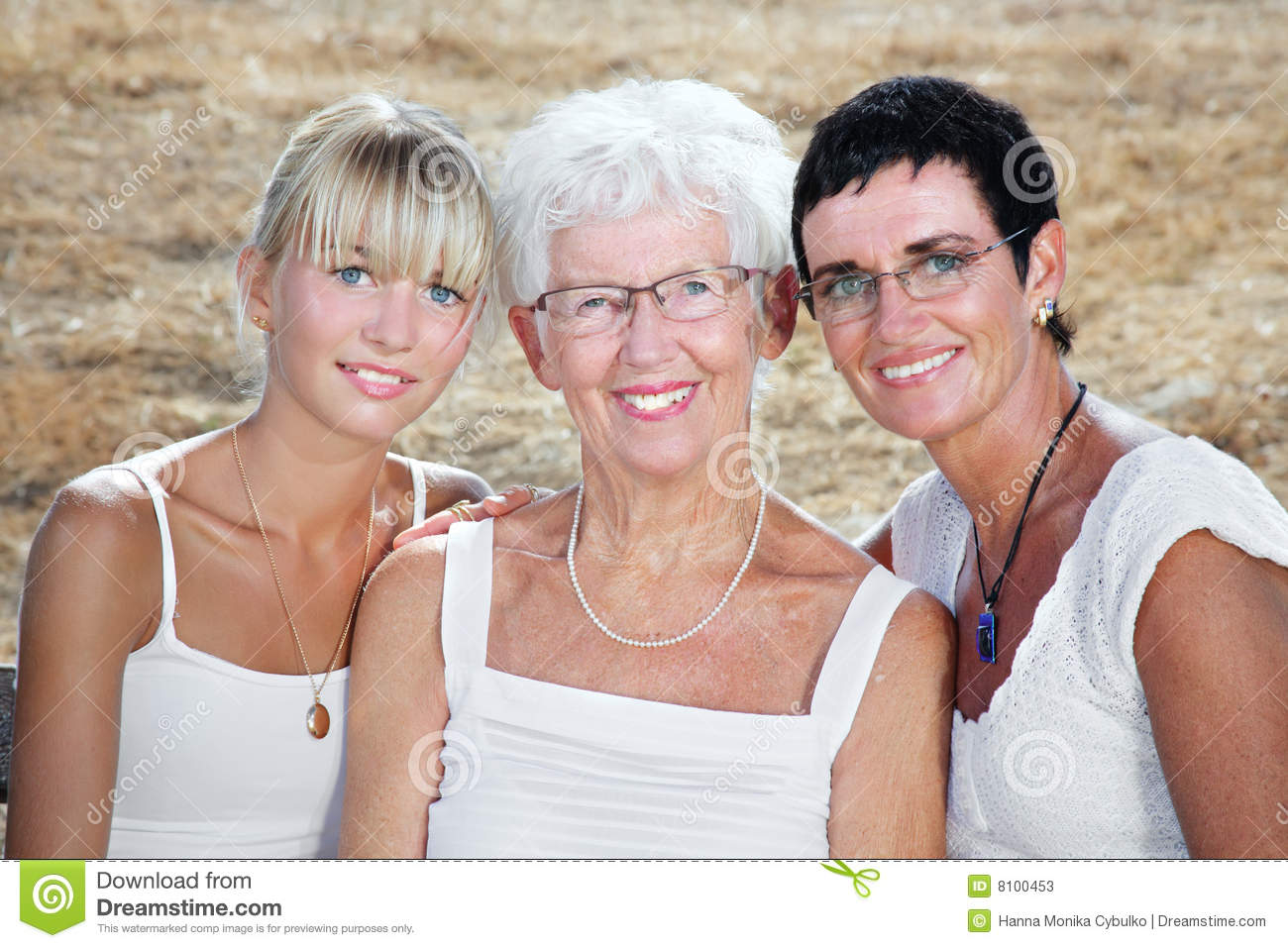 Three Generations Of Women   Bright Family Lifestyle Portrait