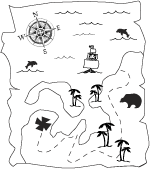 Treasure Map Black And White