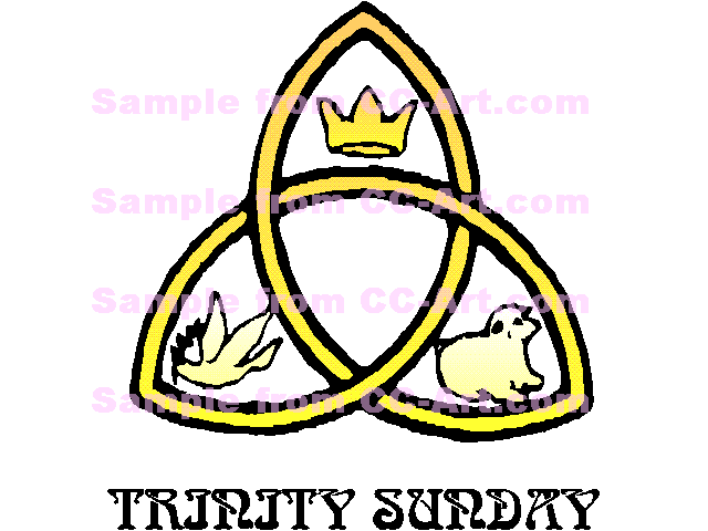 Trinity  Trinity Sunday With Symbols Of Crown  Father  Dove  Spirit    