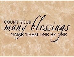 Vinyl Quote  Count Your Many Blessings Special Buy Any 2 Quotes And    