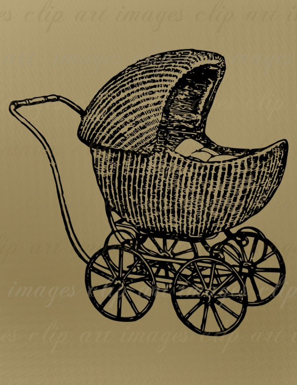 Baby Clip Art Vintage Baby Carriage 1920 Royalty By Imagesclipart