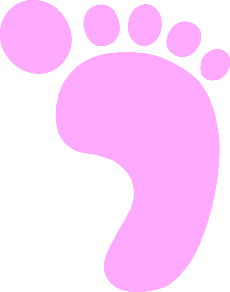Baby Girl Feet Clip Art Pink Footprint Clip Art
