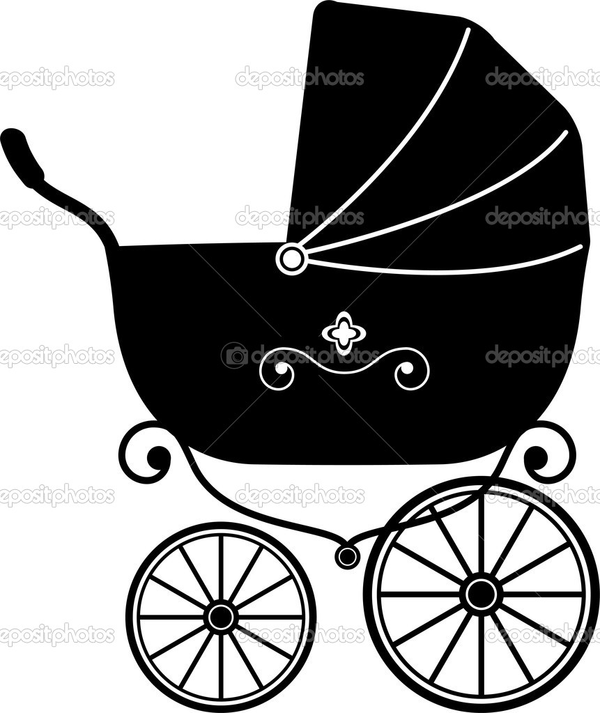 Baby Stroller  Silhouette    Stock Vector   Jara3000  8910313