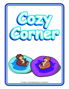 Cozy Corner Center Sign Clip Art