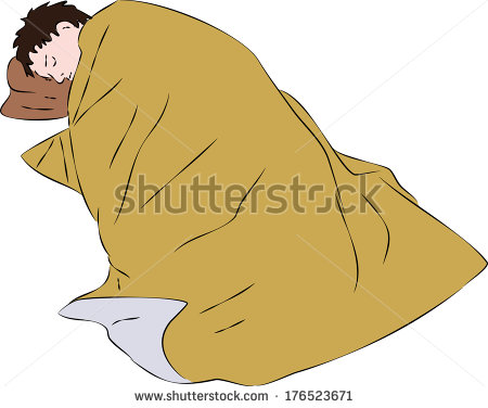 First Aid   Injured Man Under Foil Thermal Blanket   Stock Vector