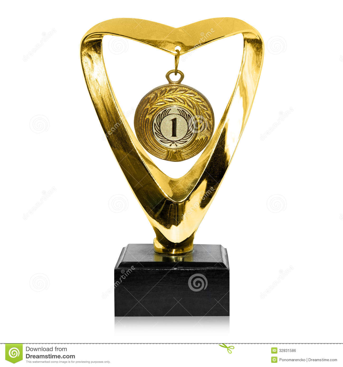 First Place Trophy On White Background Royalty Free Stock Image