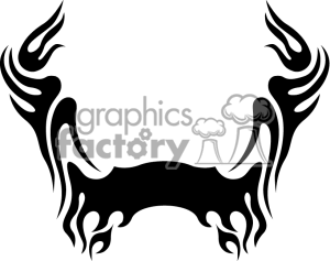 Flames Fire Border Frame Badge Tattoo Graphic Vinyl Cutter Symmetrical    