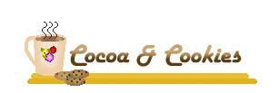 Hot Cocoa Or Hot Chocoa And Cookies Divider Or Linebar With Cocoa    
