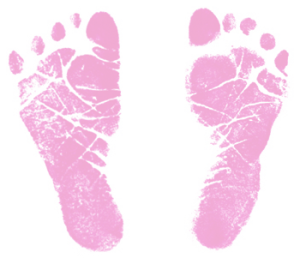 Pink Baby Feet Print Nursing Students Baby Feet