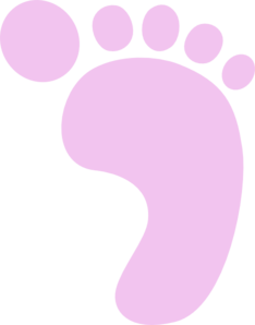 Pink Baby Footprint Clip Art At Clker Com   Vector Clip Art Online    