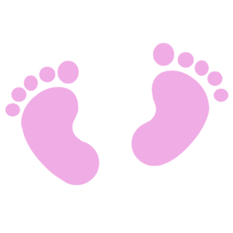 Pink Baby Footprints Baby Girl Footprint Clip Art