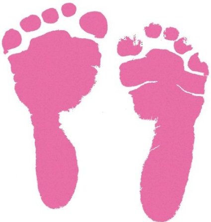 Pink Baby Footprints   Clipart Best