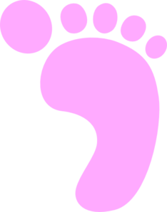 Pink Footprint Clip Art At Clker Com   Vector Clip Art Online Royalty