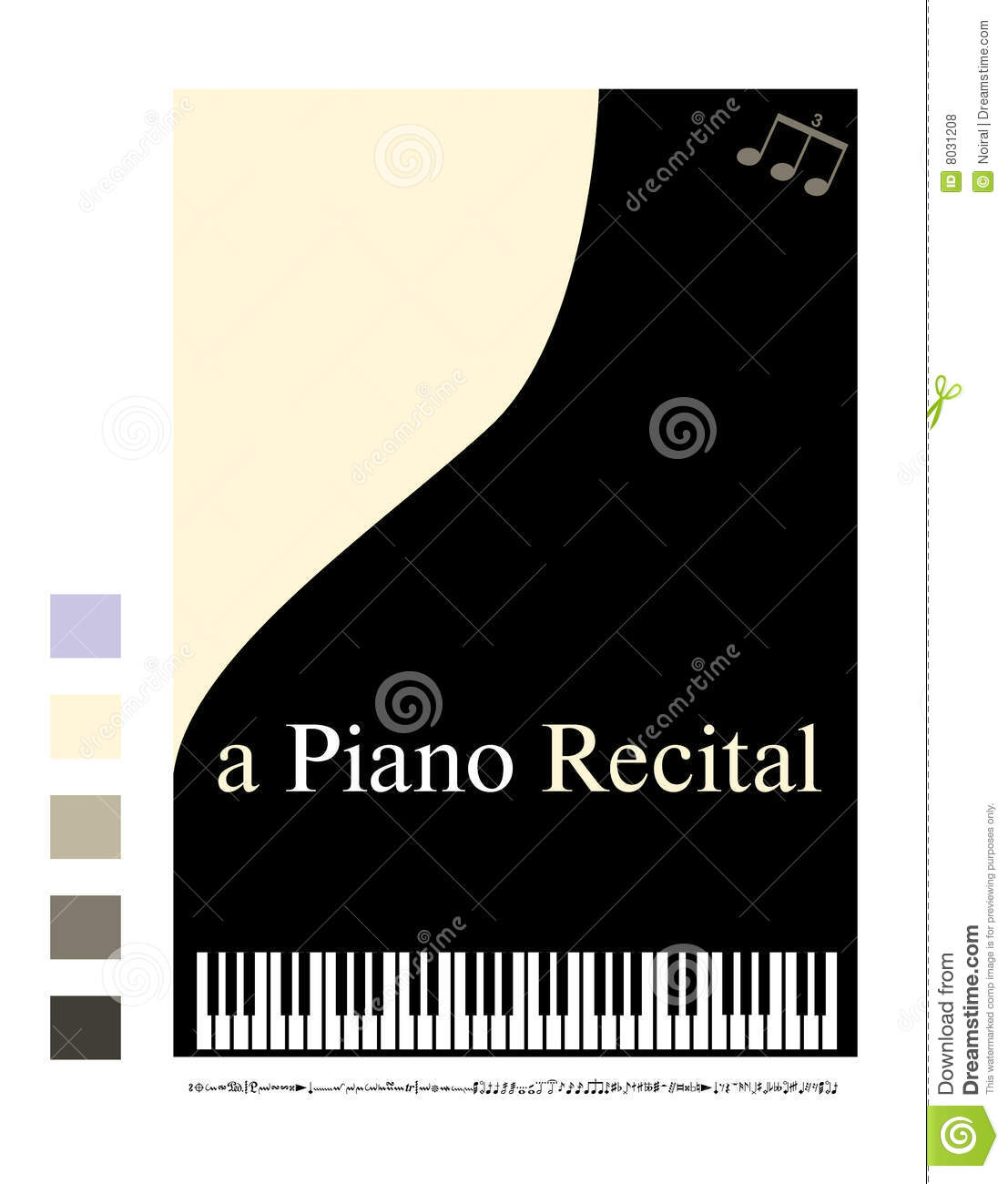 Poster For A Piano Recital Royalty Free Stock Photos   Image  8031208