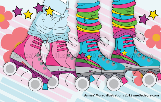 Roller Skate Party Clip Art Free Clipart