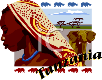 Royalty Free Clip Art Image  Tourism In Africa Tanzania Travel Poster