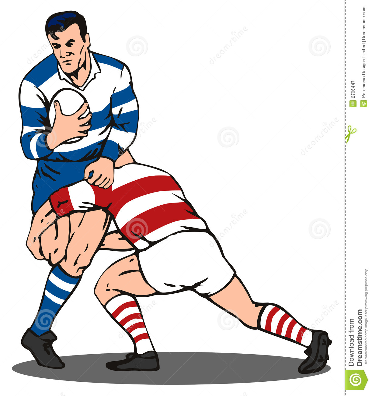 Rugby Player Tackling Royalty Free Stock Photography   Image  2706447