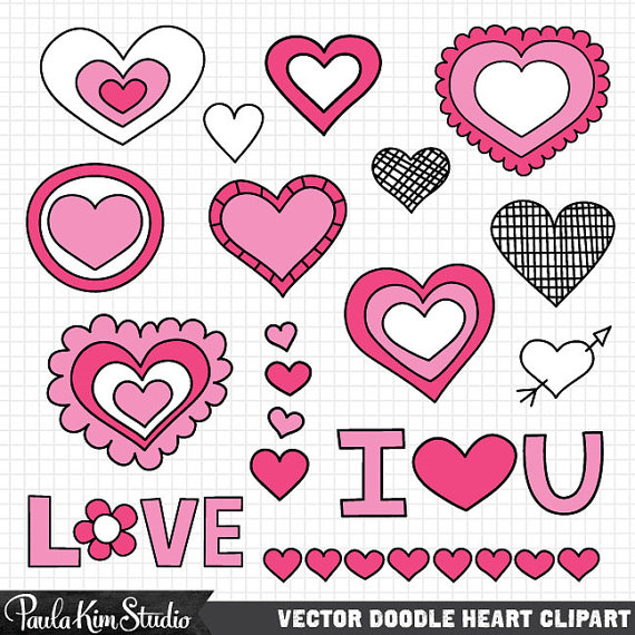 Valentine Hearts Clip Art Image Download   Valentine S Day Clipart