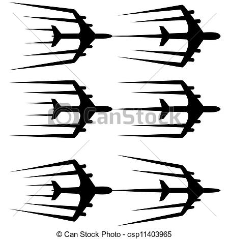 Vector   Flying Airplane Stylized Vector Illustration  Airliner Jet