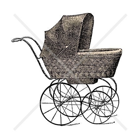 Vintage Baby Stroller Carriage   Clip Art   2 50 Via Etsy    Children