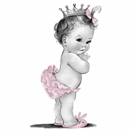 Vintage Pink Princess Baby Girl Shower Photo Cutouts   Zazzle
