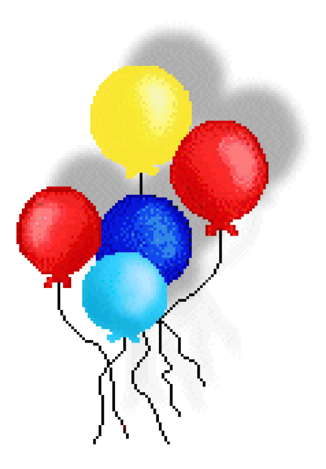 Balloon Clip Art Of Colorful Balloons In Red Yellow Blue And Green