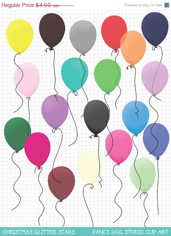 Balloon Clip Art Party Graphics Downloadable Images Clipart Birthday    