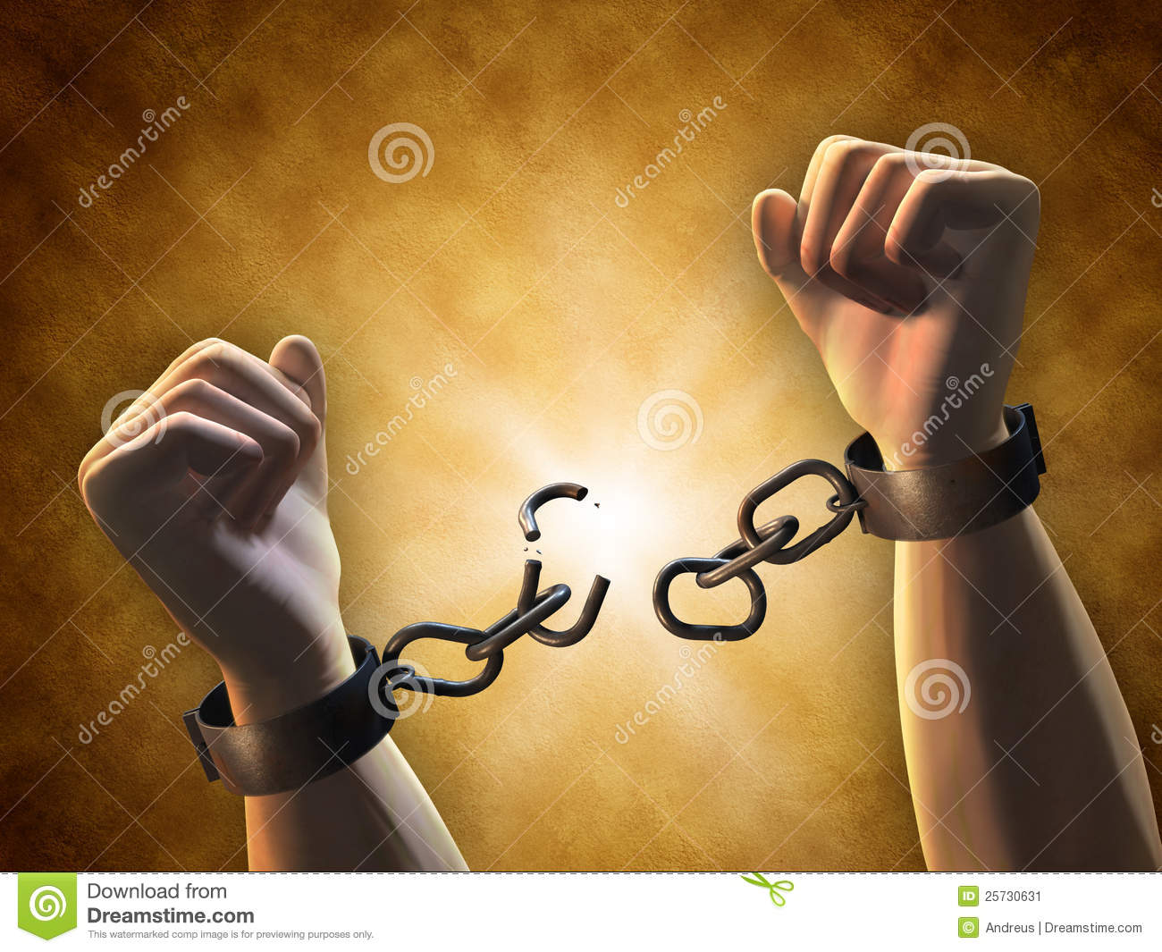 Breaking Chains Stock Image   Image  25730631