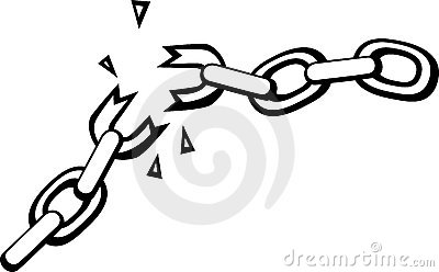 Breaking Chains Vector Illustration