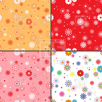 Bright Colorful Floral Wallpaper 36115 Download Royalty Free Vector