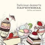 Cafeteria Sweets Delicious Dessert Stock Photography