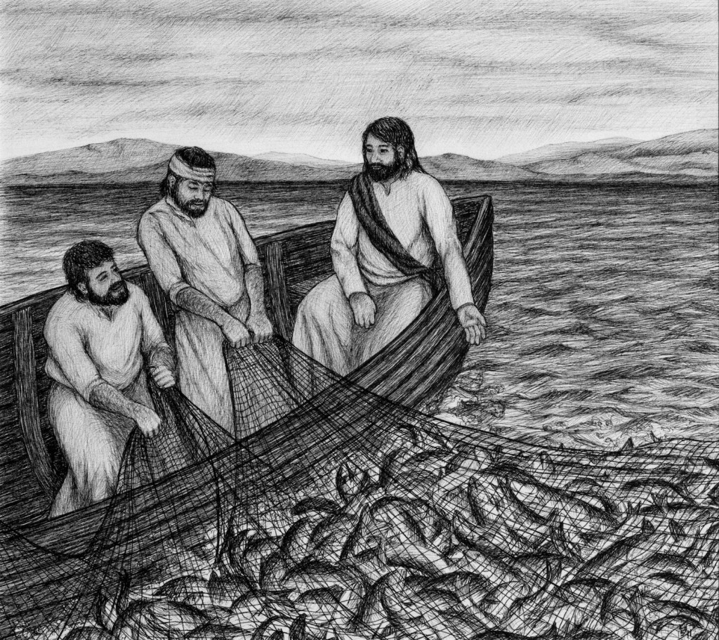     Catch Of Fish  Jesus Commissioning Them To Become Fishers Of Men