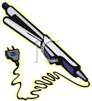 Clipart Picture Of A Curling Iron Hair Implement