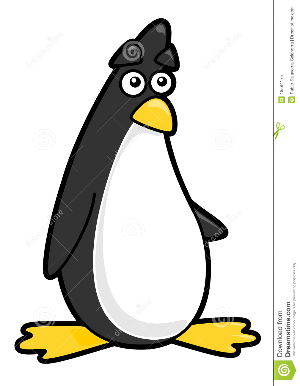 Drawing Of A Penguin Standing On White Background Mr No Pr No 2 744 1