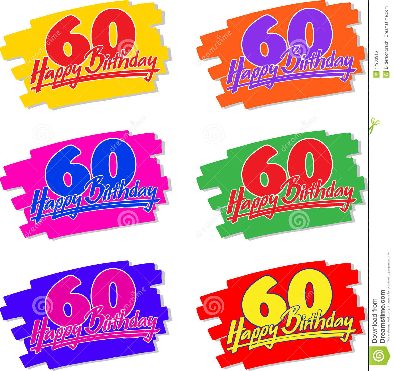 Happy Birthday 60 Hand Drawn Royalty Free Stock Image   Image    