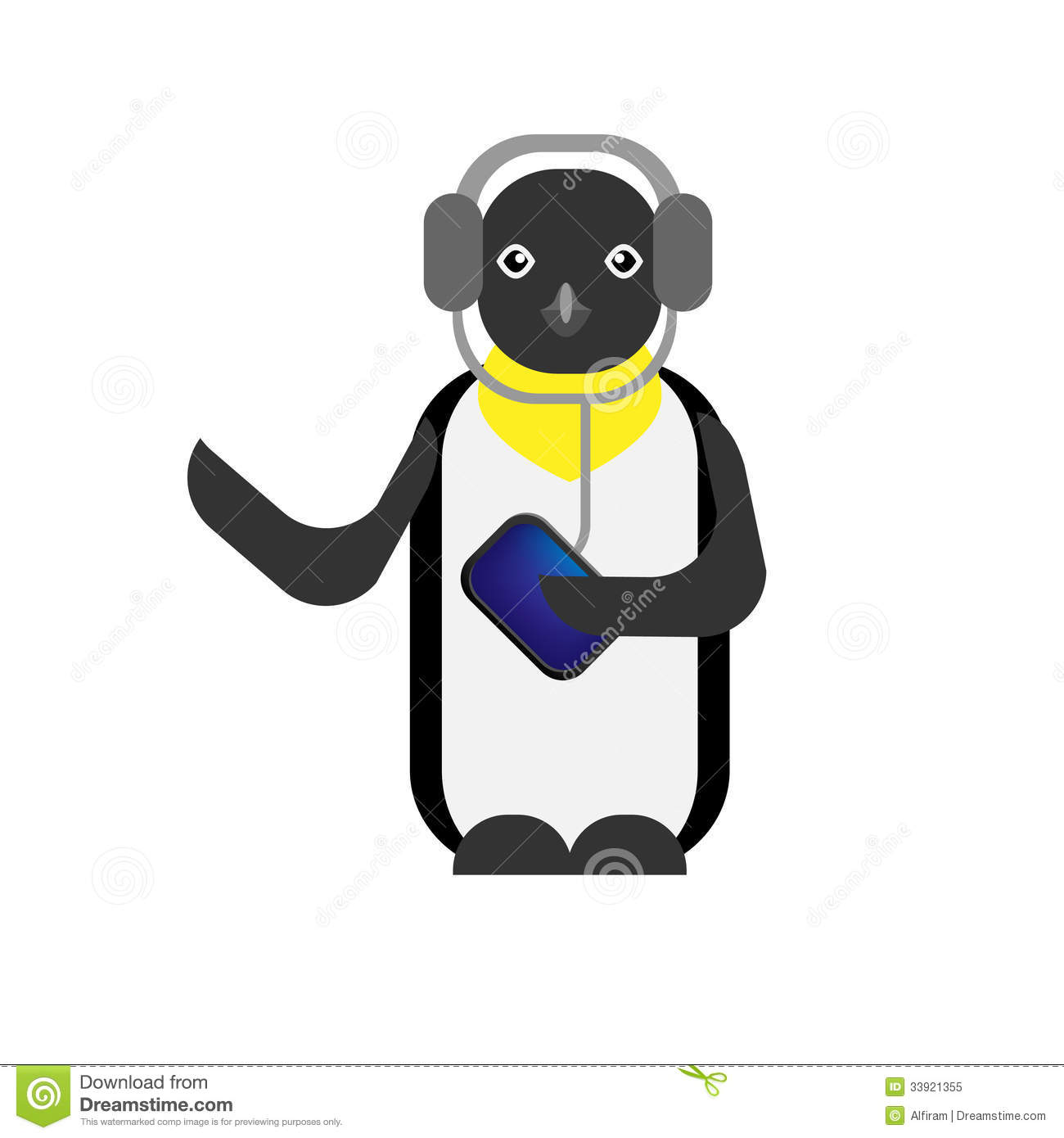 Illustration Of Penguin On White Background Mr No Pr No 0 149 0