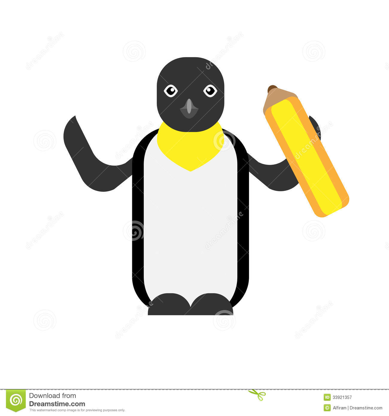 Illustration Of Penguin On White Background Mr No Pr No 0 163 0