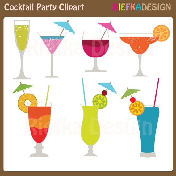 Items Similar To Cocktail Party Clip Art On Etsy