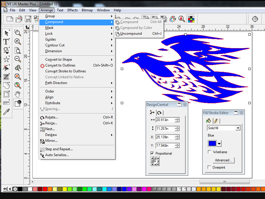 Lxi Vinyl Cutting Software With Clipart Showing The Effect Of The