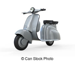 Motor Scooter Illustrations And Clipart  2386 Motor Scooter Royalty