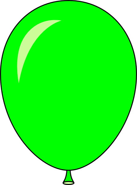 New Green Balloon   Light Lft Clip Art At Clker Com   Vector Clip Art