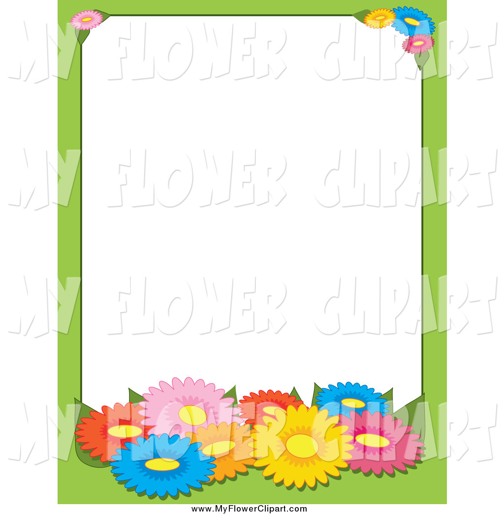 Preview  Clip Art Of A Border Of Colorful Daisy Flowers By Maria Bell