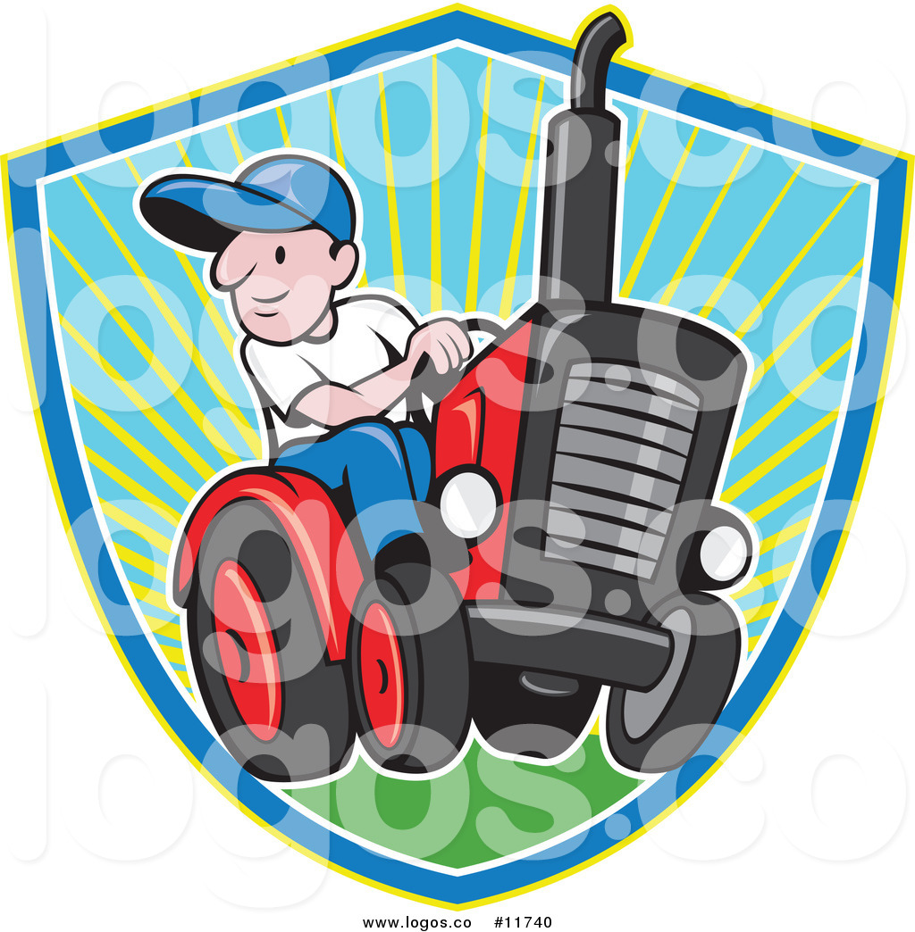 Red Tractor Clipart Royalty Free Vector Clipart