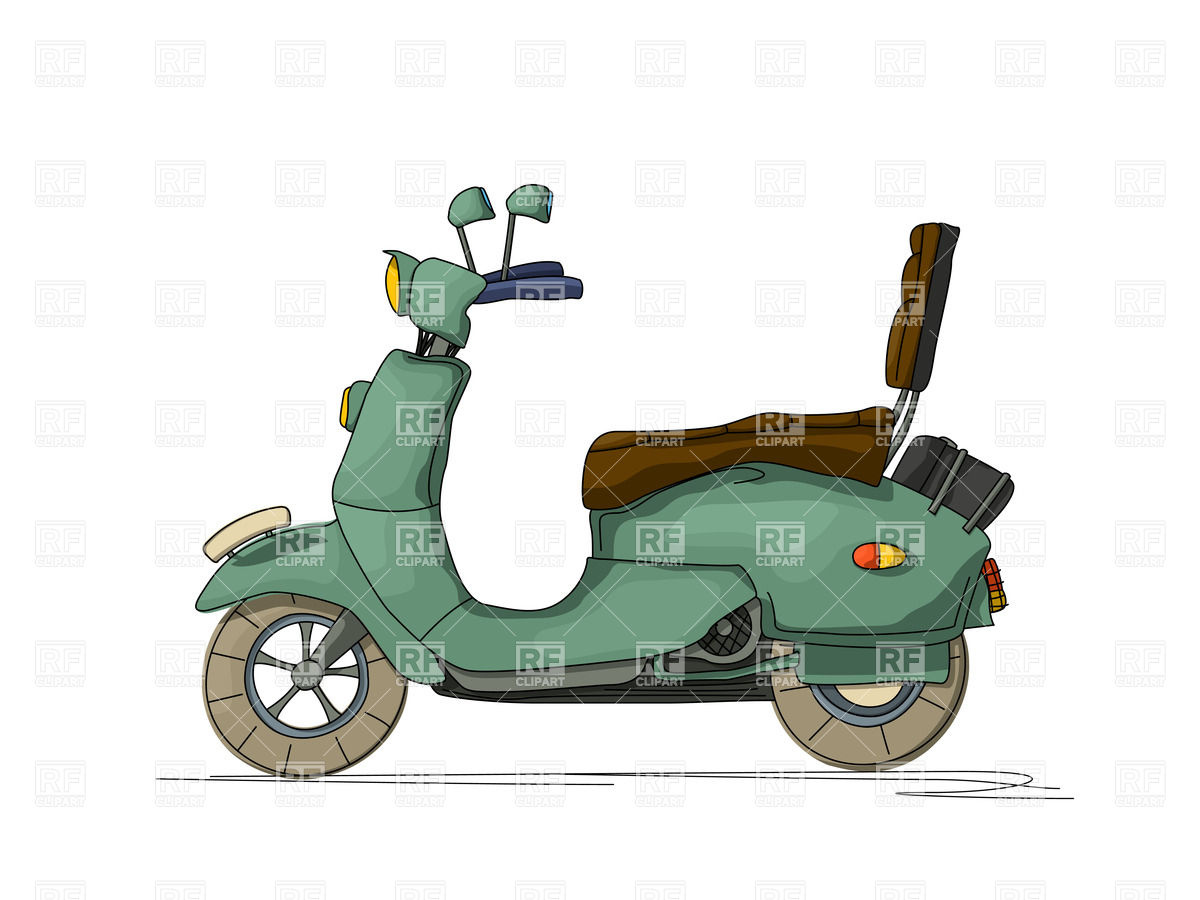     Retro Motor Scooter 20272 Download Royalty Free Vector Clipart  Eps