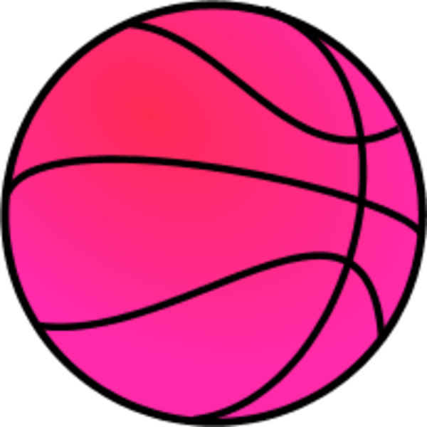 Round Basketball   Vector Clip Art